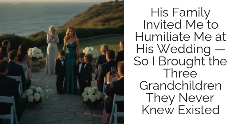 His Family Invited Me to Humiliate Me at His Wedding — So I Brought the Three Grandchildren They Never Knew Existed