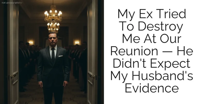 My Ex Tried To Destroy Me At Our Reunion — He Didn't Expect My Husband's Evidence