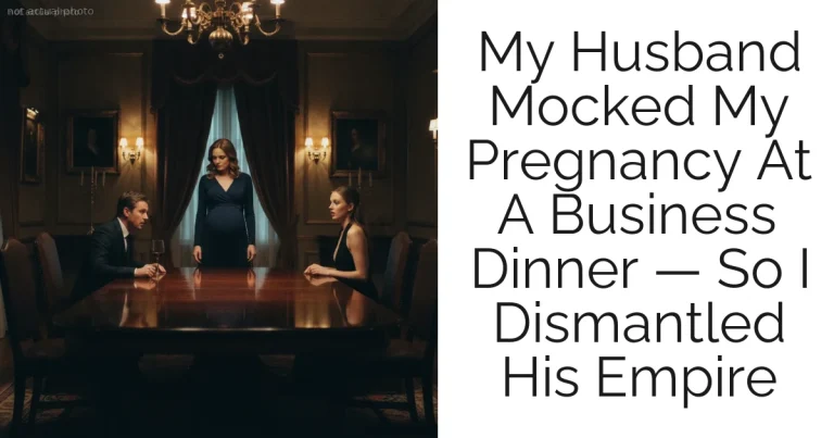 My Husband Mocked My Pregnancy At A Business Dinner — So I Dismantled His Empire