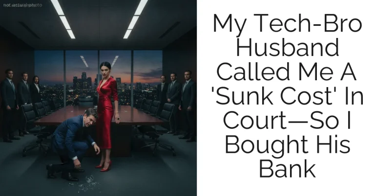 My Tech-Bro Husband Called Me A 'Sunk Cost' In Court—So I Bought His Bank