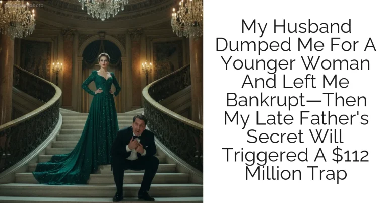 My Husband Dumped Me For A Younger Woman And Left Me Bankrupt—Then My Late Father's Secret Will Triggered A $112 Million Trap