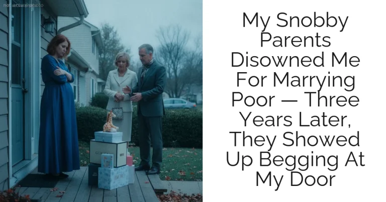 My Snobby Parents Disowned Me For Marrying Poor — Three Years Later, They Showed Up Begging At My Door