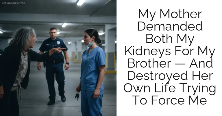 My Mother Demanded Both My Kidneys For My Brother — And Destroyed Her Own Life Trying To Force Me