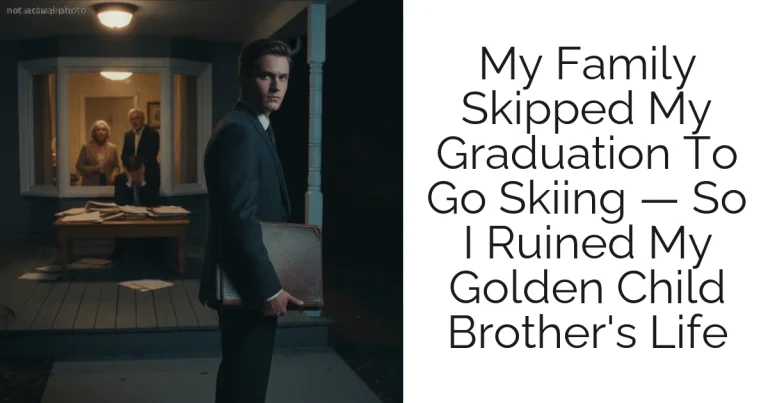 My Family Skipped My Graduation To Go Skiing — So I Ruined My Golden Child Brother's Life