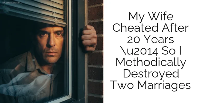 My Wife Cheated After 20 Years u2014 So I Methodically Destroyed Two Marriages