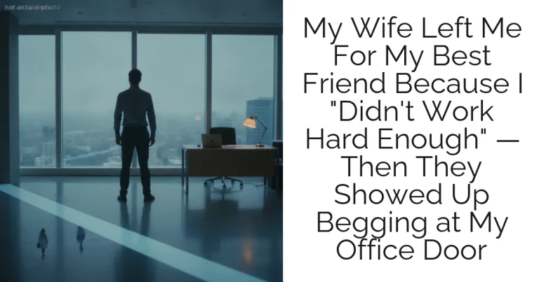 My Wife Left Me For My Best Friend Because I "Didn't Work Hard Enough" — Then They Showed Up Begging at My Office Door