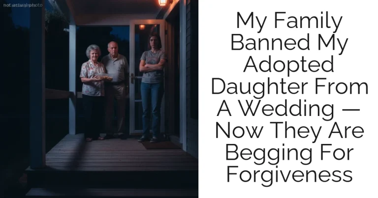 My Family Banned My Adopted Daughter From A Wedding — Now They Are Begging For Forgiveness