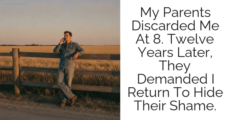 My Parents Discarded Me At 8. Twelve Years Later, They Demanded I Return To Hide Their Shame.