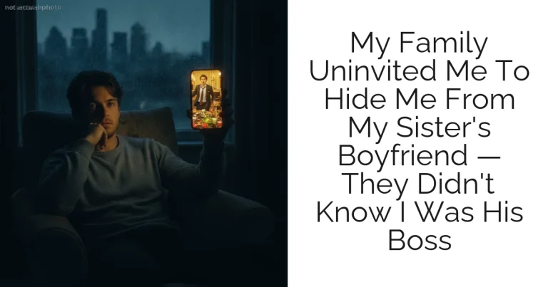 My Family Uninvited Me To Hide Me From My Sister's Boyfriend — They Didn't Know I Was His Boss