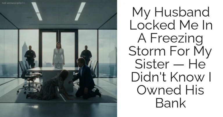 My Husband Locked Me In A Freezing Storm For My Sister — He Didn't Know I Owned His Bank