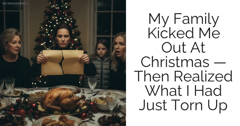My Family Kicked Me Out At Christmas — Then Realized What I Had Just Torn Up
