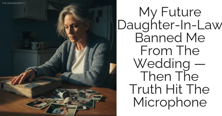My Future Daughter-In-Law Banned Me From The Wedding — Then The Truth Hit The Microphone