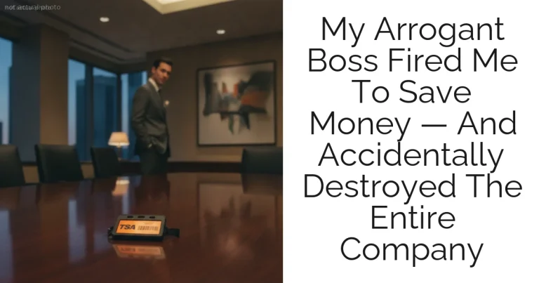 My Arrogant Boss Fired Me To Save Money — And Accidentally Destroyed The Entire Company