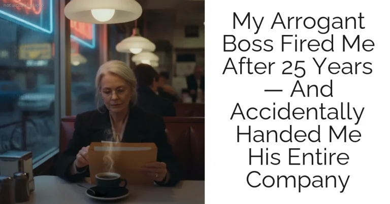 My Arrogant Boss Fired Me After 25 Years — And Accidentally Handed Me His Entire Company