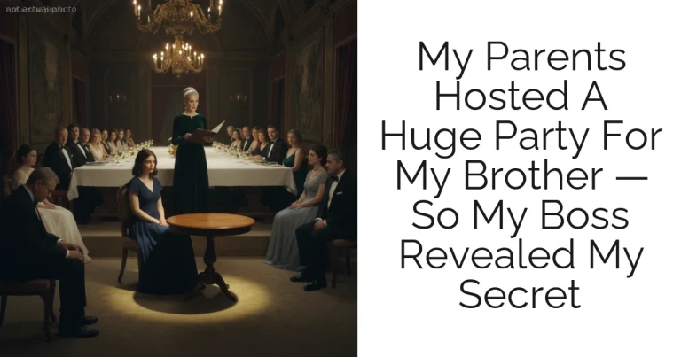 My Parents Hosted A Huge Party For My Brother — So My Boss Revealed My Secret