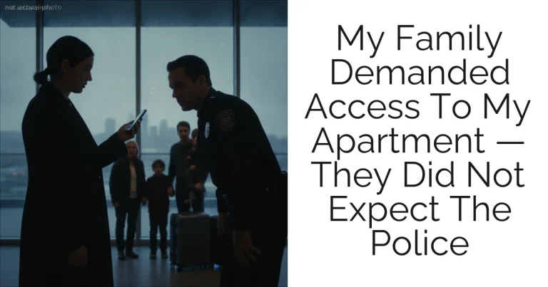 My Family Demanded Access To My Apartment — They Did Not Expect The Police