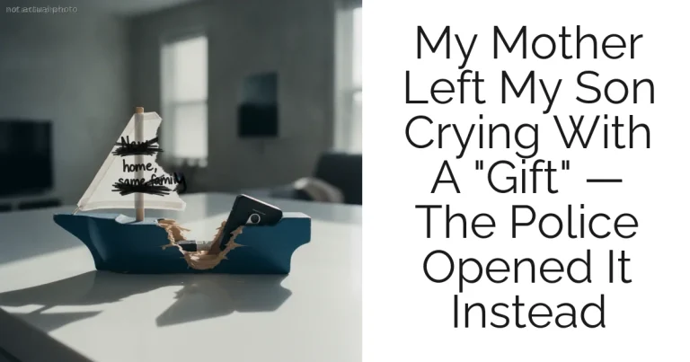My Mother Left My Son Crying With A "Gift" — The Police Opened It Instead