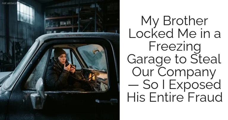 My Brother Locked Me in a Freezing Garage to Steal Our Company — So I Exposed His Entire Fraud