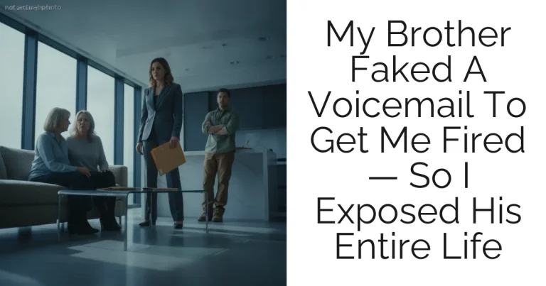 My Brother Faked A Voicemail To Get Me Fired — So I Exposed His Entire Life