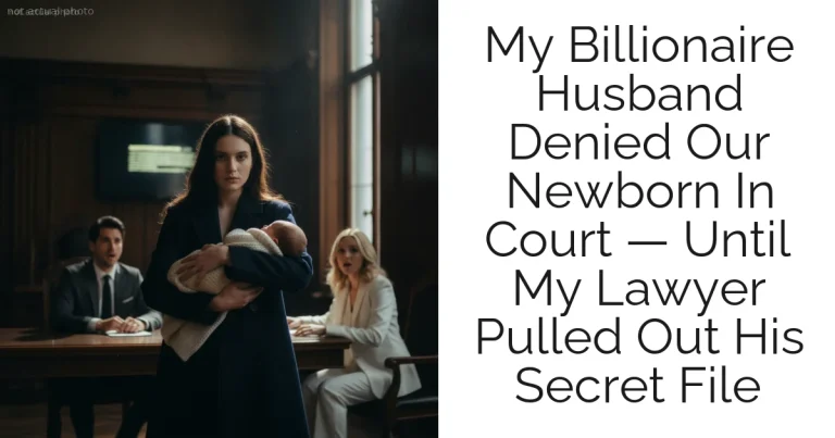 My Billionaire Husband Denied Our Newborn In Court — Until My Lawyer Pulled Out His Secret File