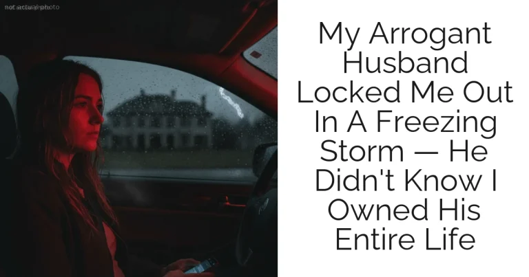 My Arrogant Husband Locked Me Out In A Freezing Storm — He Didn't Know I Owned His Entire Life