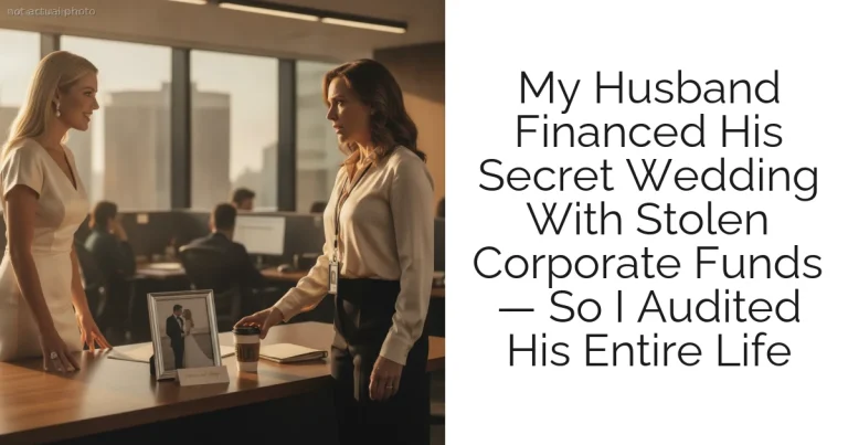 My Husband Financed His Secret Wedding With Stolen Corporate Funds — So I Audited His Entire Life