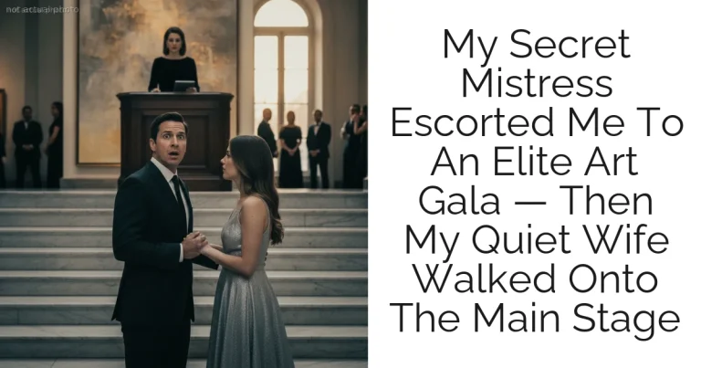My Secret Mistress Escorted Me To An Elite Art Gala — Then My Quiet Wife Walked Onto The Main Stage