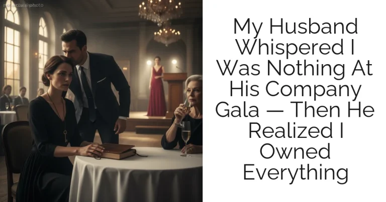 My Husband Whispered I Was Nothing At His Company Gala — Then He Realized I Owned Everything