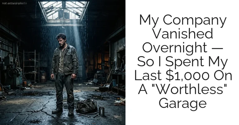 My Company Vanished Overnight — So I Spent My Last $1,000 On A "Worthless" Garage