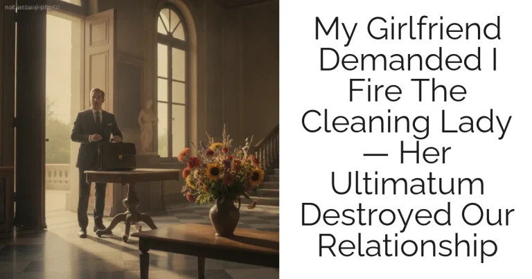 My Girlfriend Demanded I Fire The Cleaning Lady — Her Ultimatum Destroyed Our Relationship
