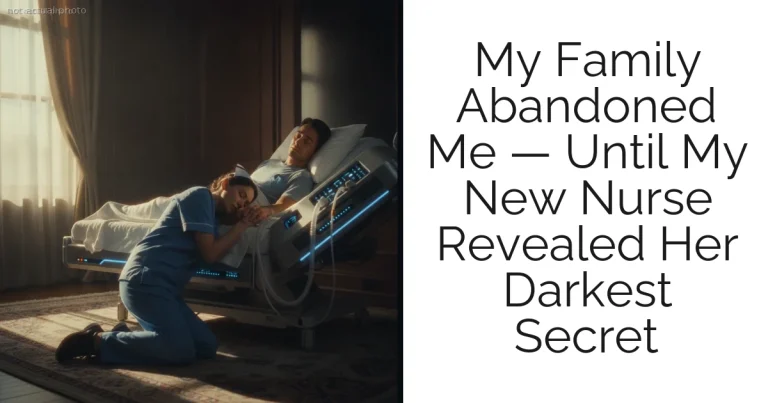 My Family Abandoned Me — Until My New Nurse Revealed Her Darkest Secret