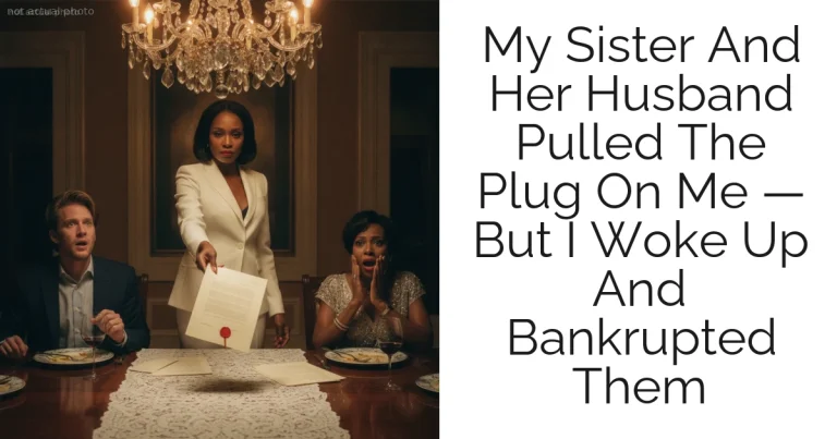My Sister And Her Husband Pulled The Plug On Me — But I Woke Up And Bankrupted Them