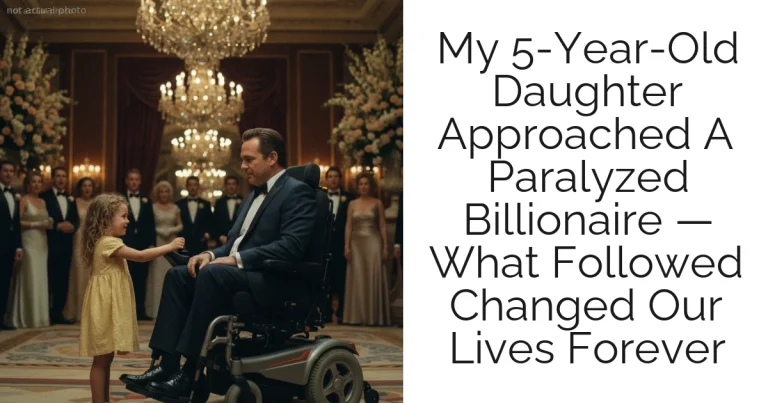 My 5-Year-Old Daughter Approached A Paralyzed Billionaire — What Followed Changed Our Lives Forever