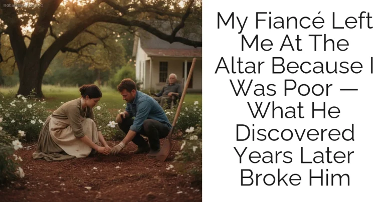 My Fiancé Left Me At The Altar Because I Was Poor — What He Discovered Years Later Broke Him