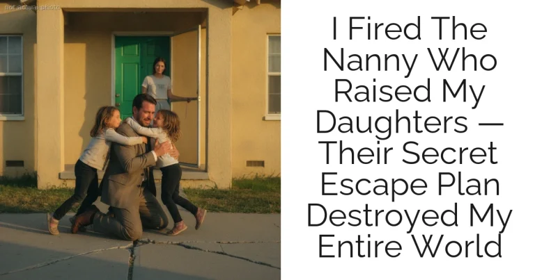 I Fired The Nanny Who Raised My Daughters — Their Secret Escape Plan Destroyed My Entire World