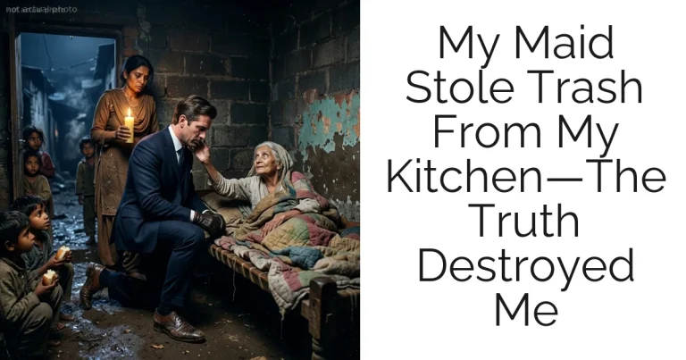 My Maid Stole Trash From My Kitchen—The Truth Destroyed Me
