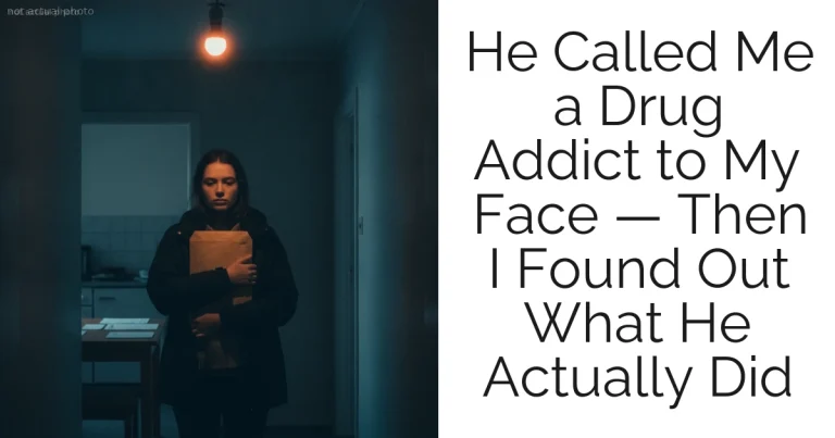 He Called Me a Drug Addict to My Face — Then I Found Out What He Actually Did