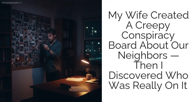 My Wife Created A Creepy Conspiracy Board About Our Neighbors — Then I Discovered Who Was Really On It