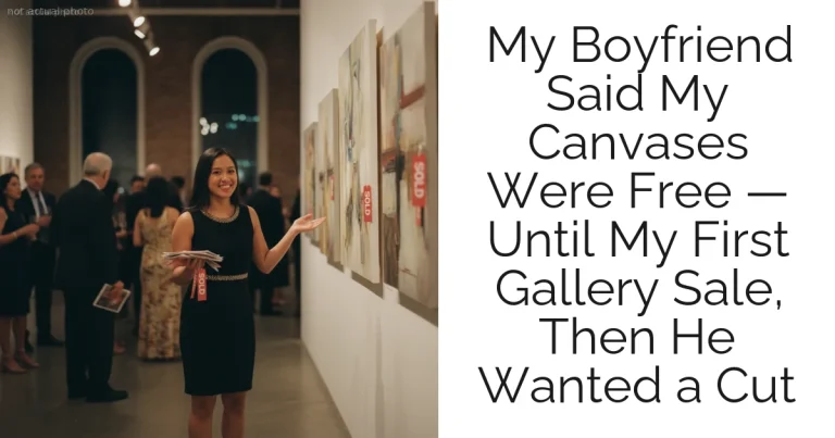 My Boyfriend Said My Canvases Were Free — Until My First Gallery Sale, Then He Wanted a Cut