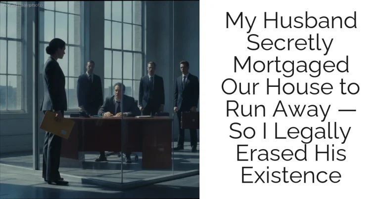 My Husband Secretly Mortgaged Our House to Run Away — So I Legally Erased His Existence