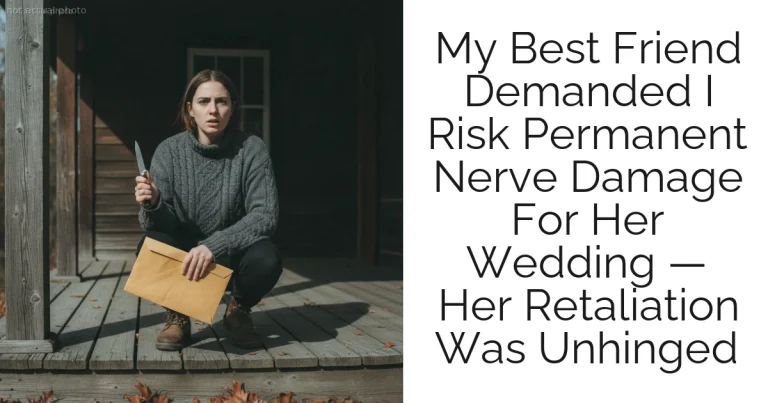 My Best Friend Demanded I Risk Permanent Nerve Damage For Her Wedding — Her Retaliation Was Unhinged
