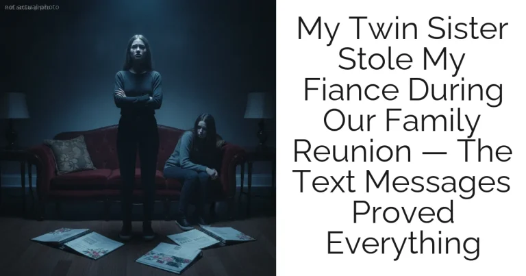 My Twin Sister Stole My Fiance During Our Family Reunion — The Text Messages Proved Everything