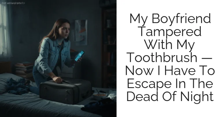 My Boyfriend Tampered With My Toothbrush — Now I Have To Escape In The Dead Of Night