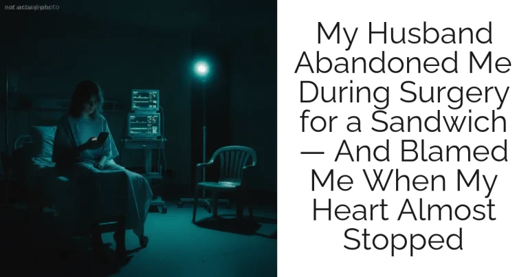 My Husband Abandoned Me During Surgery for a Sandwich — And Blamed Me When My Heart Almost Stopped