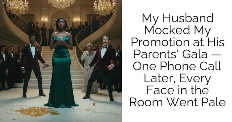 My Husband Mocked My Promotion at His Parents' Gala — One Phone Call Later, Every Face in the Room Went Pale