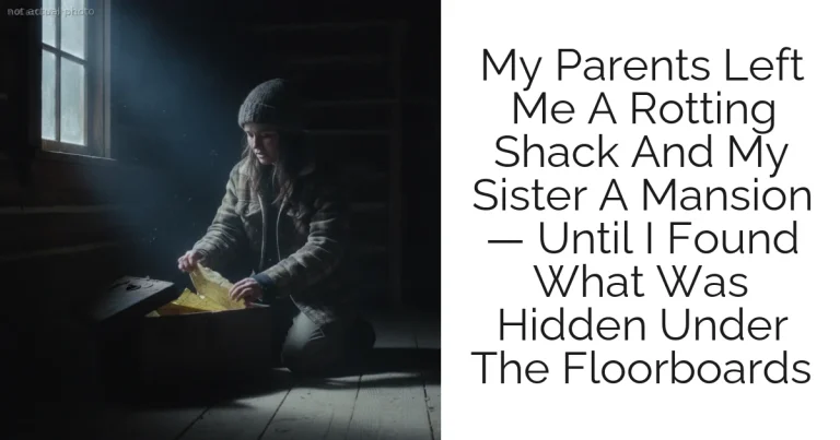 My Parents Left Me A Rotting Shack And My Sister A Mansion — Until I Found What Was Hidden Under The Floorboards