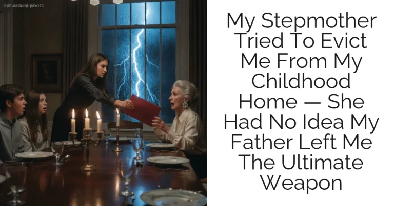 My Stepmother Tried To Evict Me From My Childhood Home — She Had No Idea My Father Left Me The Ultimate Weapon