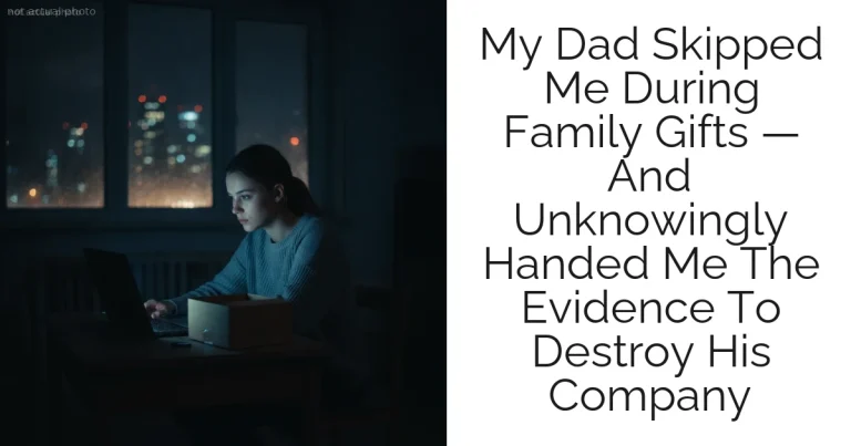 My Dad Skipped Me During Family Gifts — And Unknowingly Handed Me The Evidence To Destroy His Company