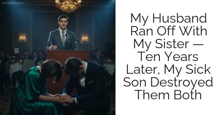 My Husband Ran Off With My Sister — Ten Years Later, My Sick Son Destroyed Them Both
