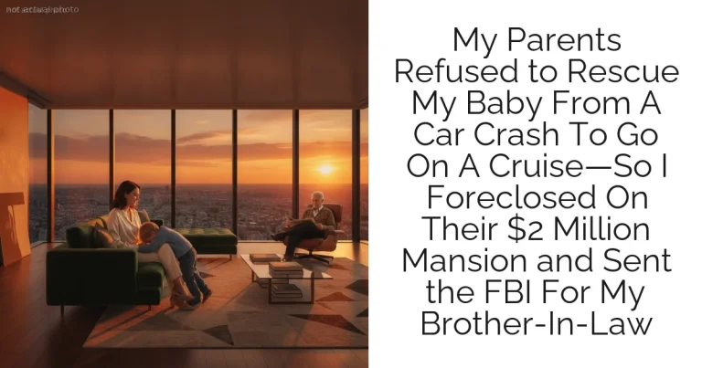 My Parents Refused to Rescue My Baby From A Car Crash To Go On A Cruise—So I Foreclosed On Their $2 Million Mansion and Sent the FBI For My Brother-In-Law